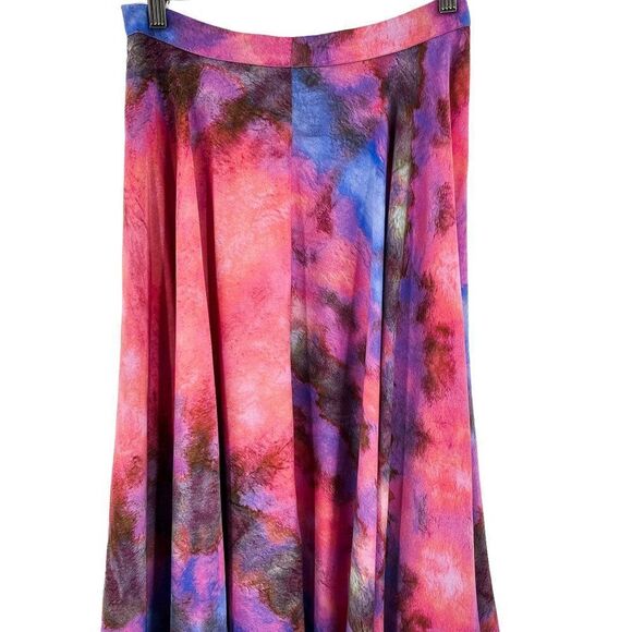 Anthropologie Bl^nk London Jodi Tie Dye A-Line High Waisted Midi Skirt - Picture 11 of 16